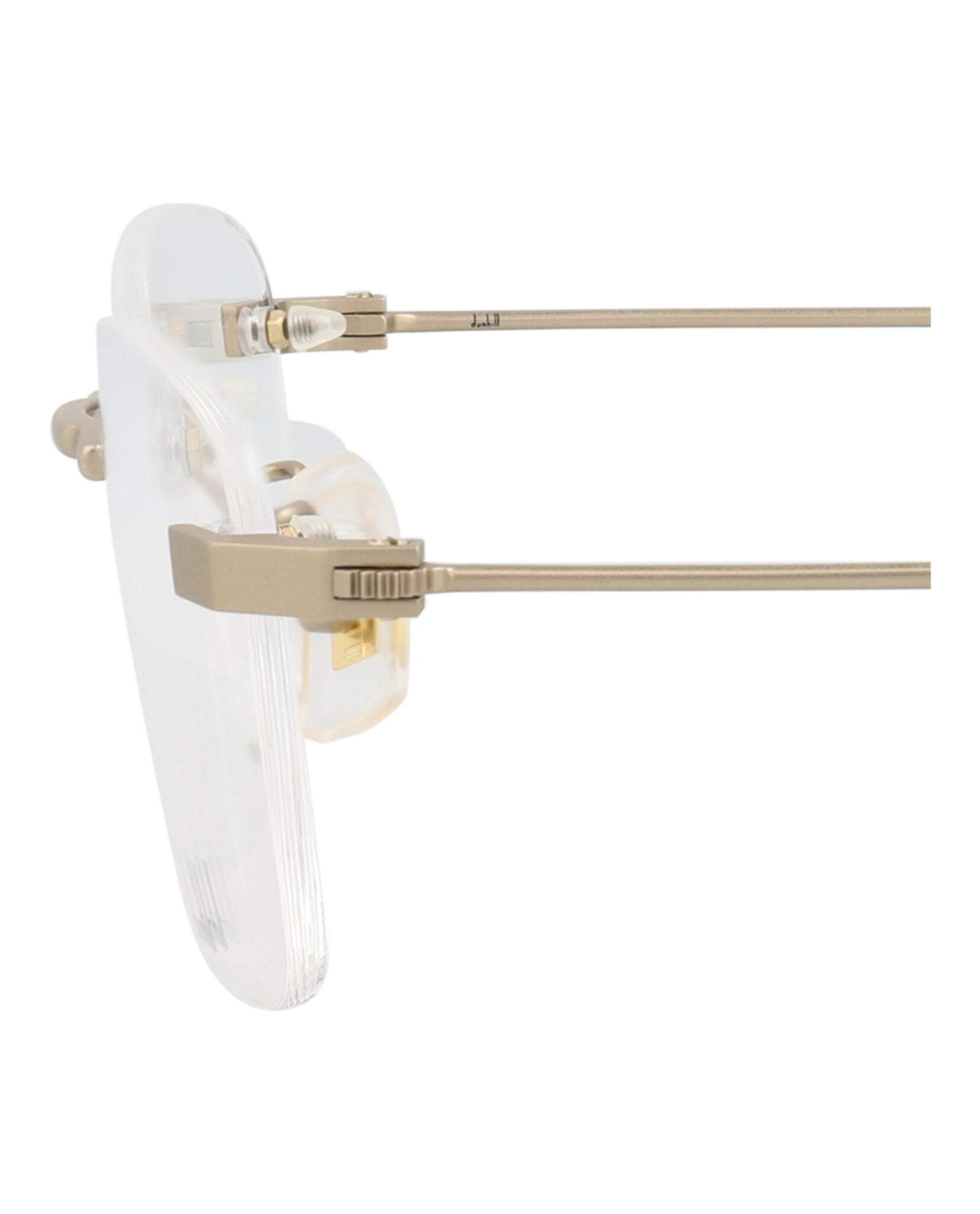 Dunhill Mens Square/Rectangle Gold Gold Transparent Fashion Designer Eyewear