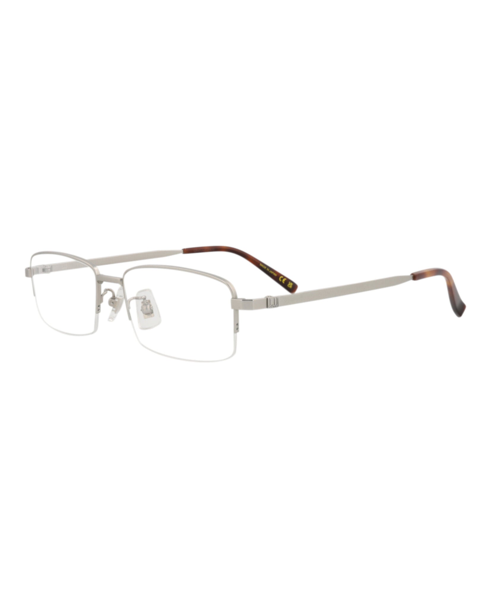 Dunhill Mens Square/Rectangle Silver Silver Transparent Fashion Designer Eyewear