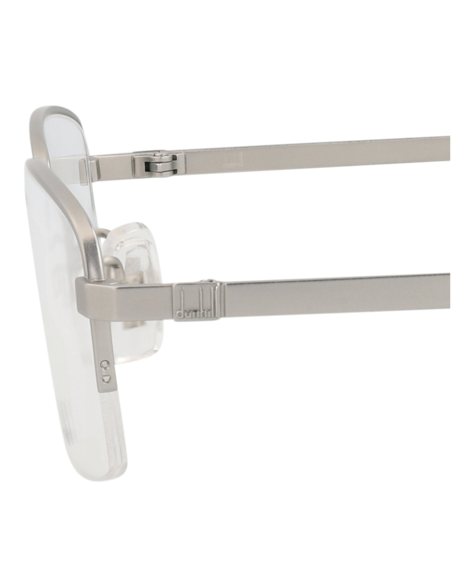 Dunhill Mens Square/Rectangle Silver Silver Transparent Fashion Designer Eyewear