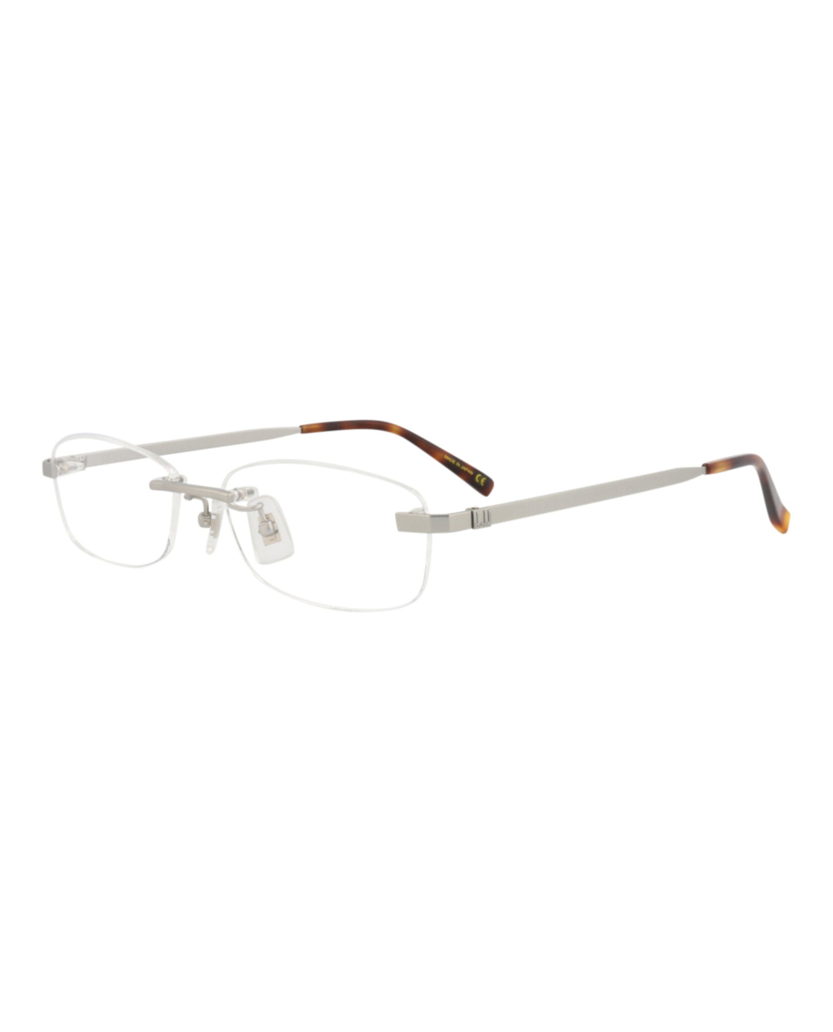 Dunhill Mens Square/Rectangle Silver Silver Transparent Fashion Designer Eyewear