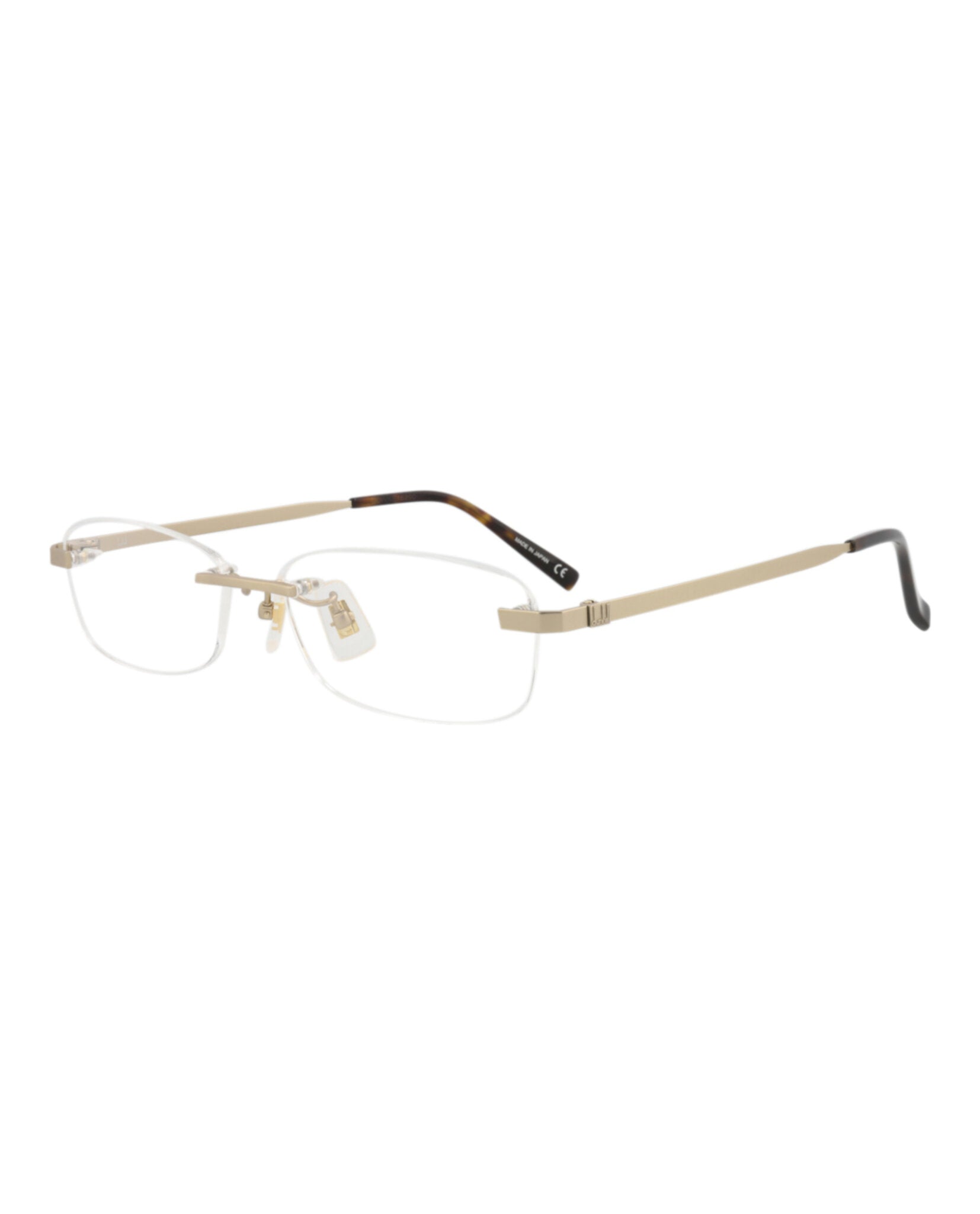 Dunhill Mens Square/Rectangle Gold Gold Transparent Fashion Designer Eyewear