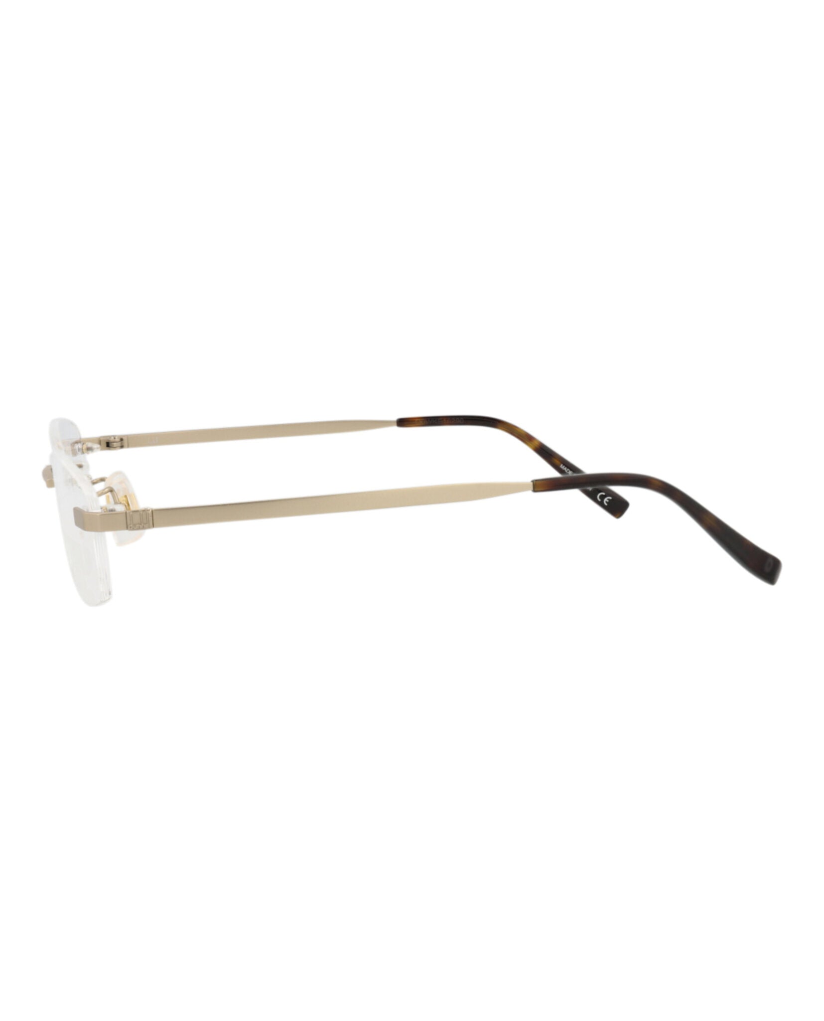 Dunhill Mens Square/Rectangle Gold Gold Transparent Fashion Designer Eyewear