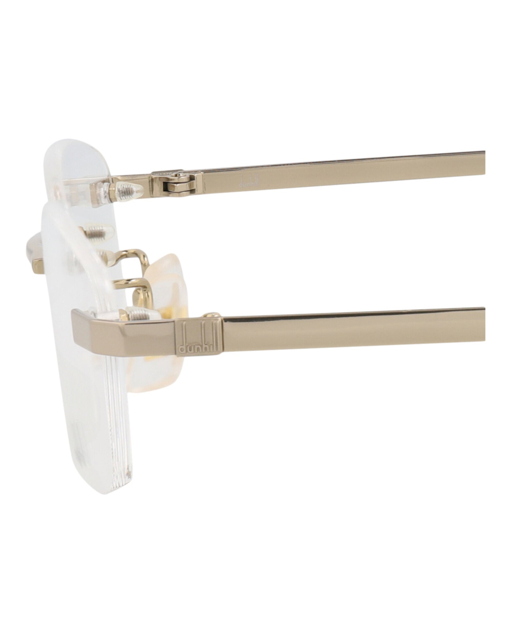 Dunhill Dunhill Mens Square/Rectangle Gold Gold Transparent Fashion Designer Eyewear