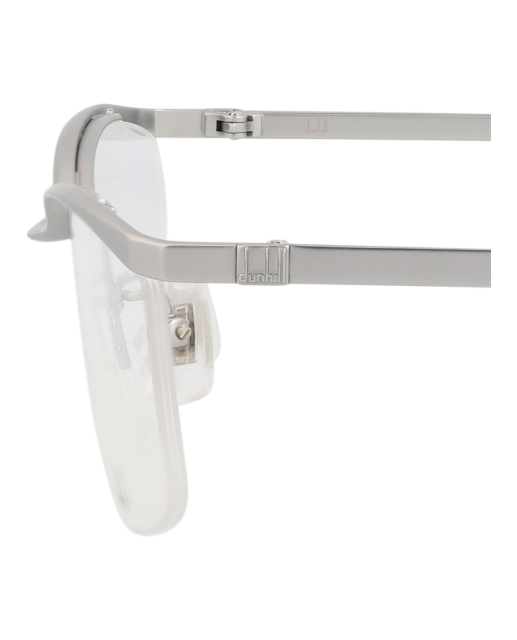 Dunhill Mens Square/Rectangle Silver Silver Transparent Fashion Designer Eyewear