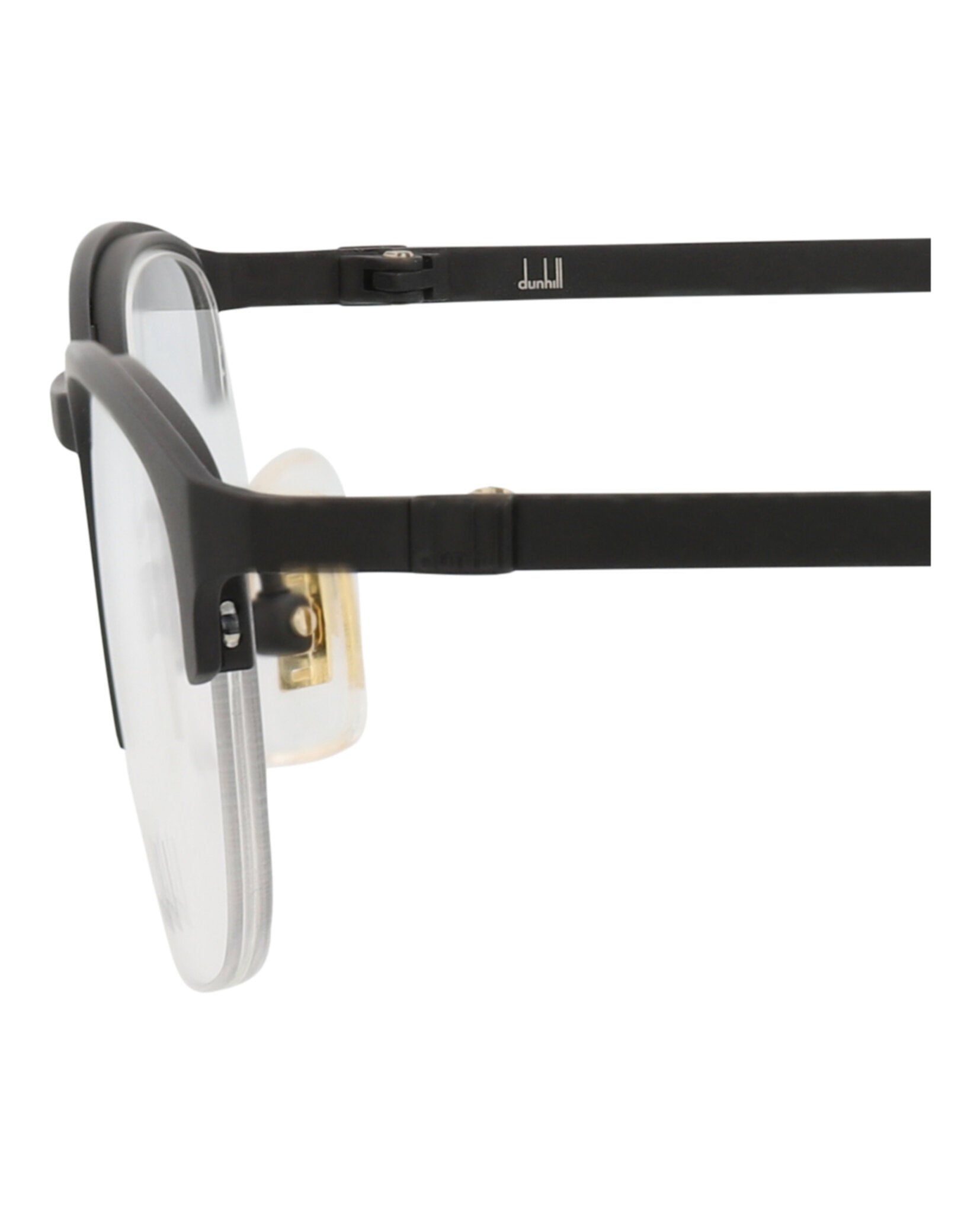 Dunhill Mens Round/Oval Black Black Transparent Fashion Designer Eyewear
