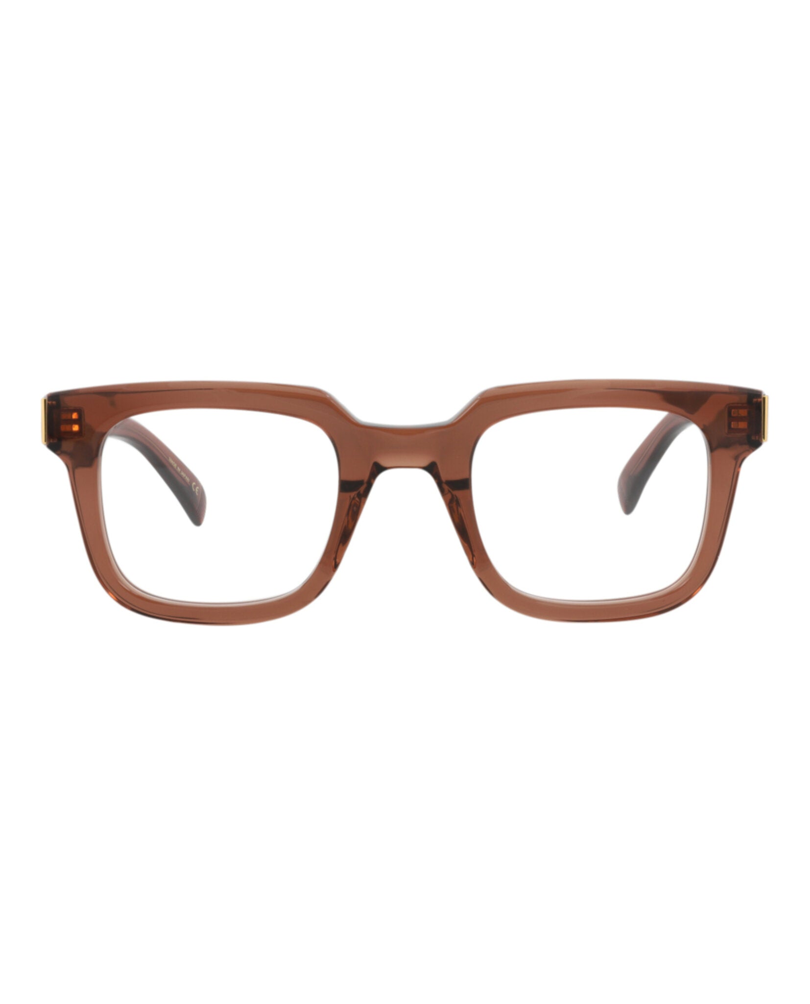 Dunhill Mens Square/Rectangle Brown Brown Transparent Fashion Designer Eyewear