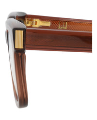 Dunhill Mens Square/Rectangle Brown Brown Transparent Fashion Designer Eyewear