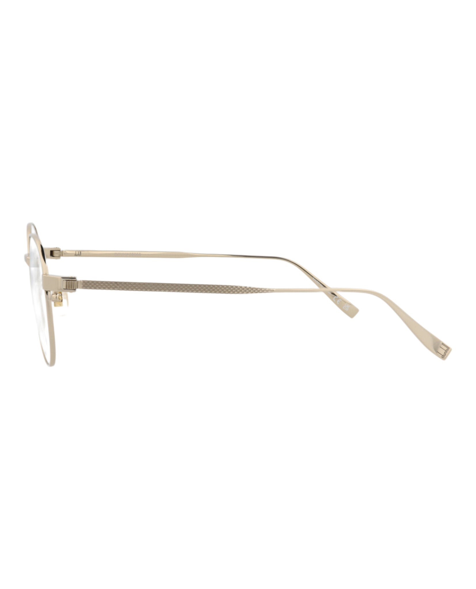 Dunhill Mens Round/Oval Gold Gold Transparent Fashion Designer Eyewear