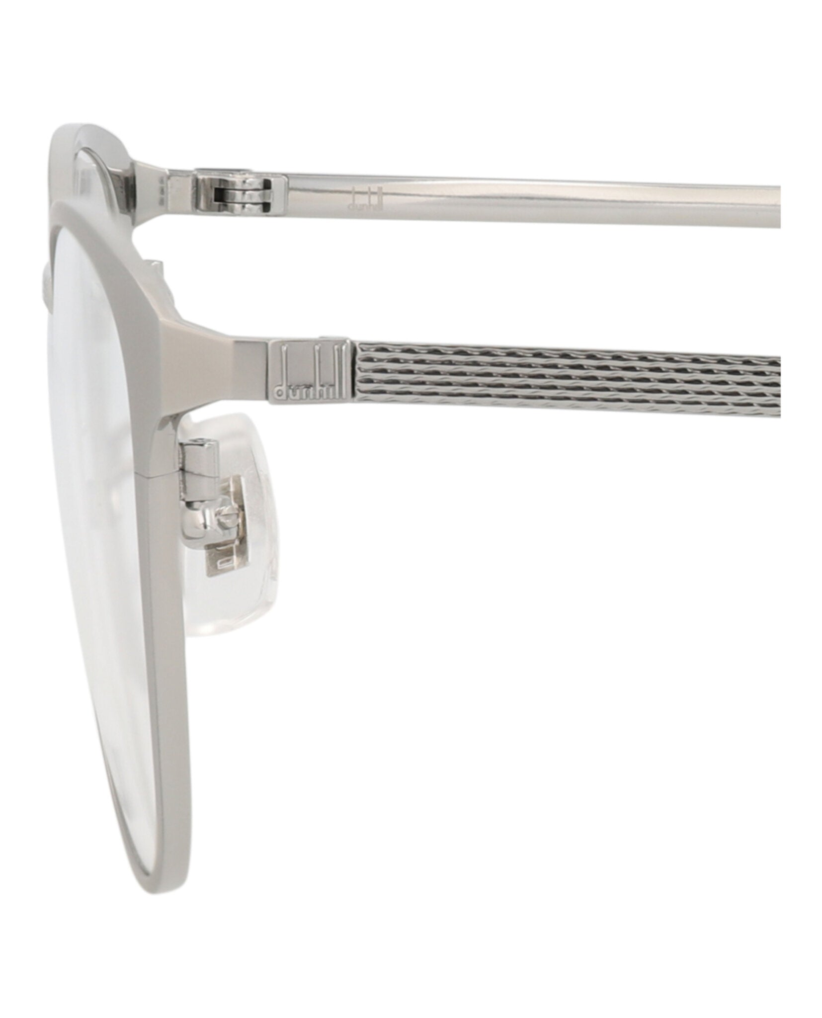 Dunhill Mens Round/Oval Silver Silver Transparent Fashion Designer Eyewear