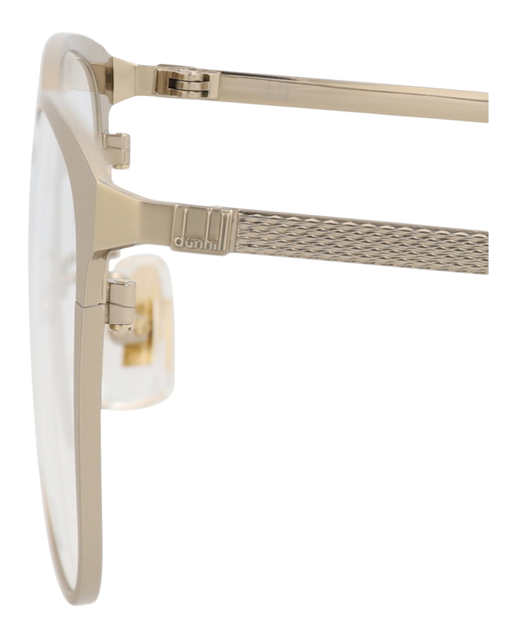 Dunhill Mens Round/Oval Gold Gold Transparent Fashion Designer Eyewear