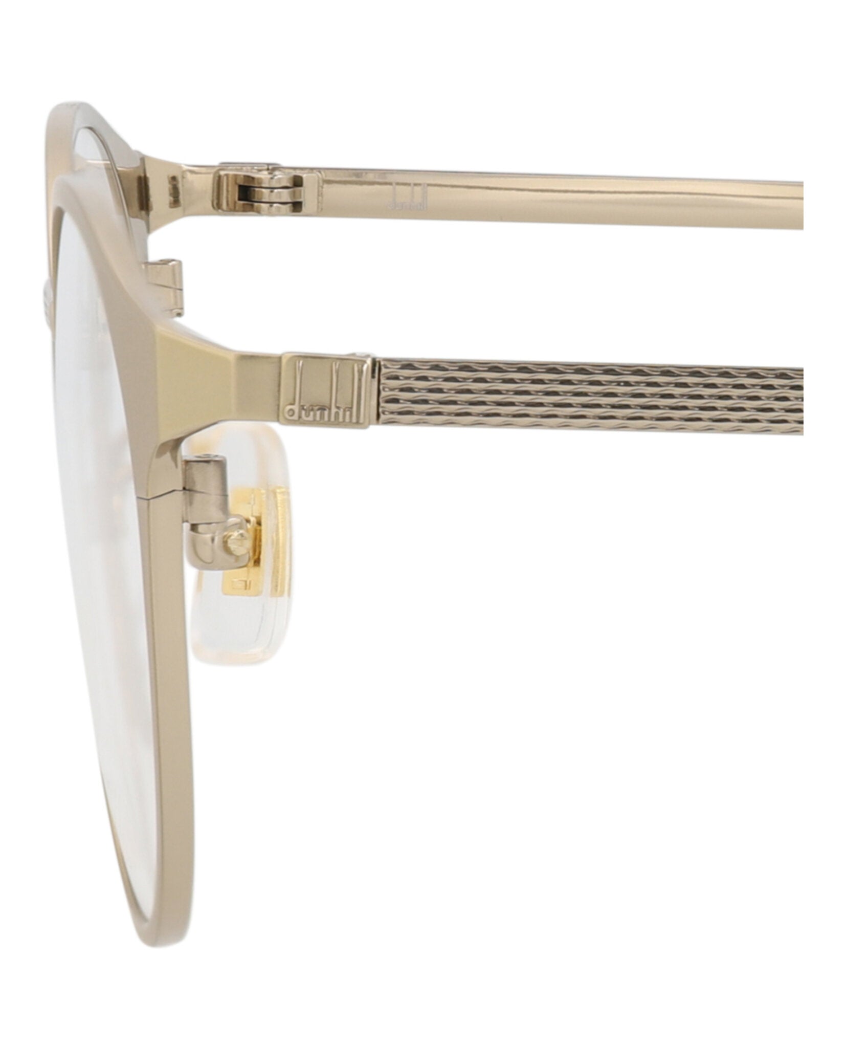 Dunhill Unisex Round/Oval Gold Gold Transparent Fashion Designer Eyewear