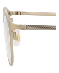 Dunhill Unisex Round/Oval Gold Gold Transparent Fashion Designer Eyewear