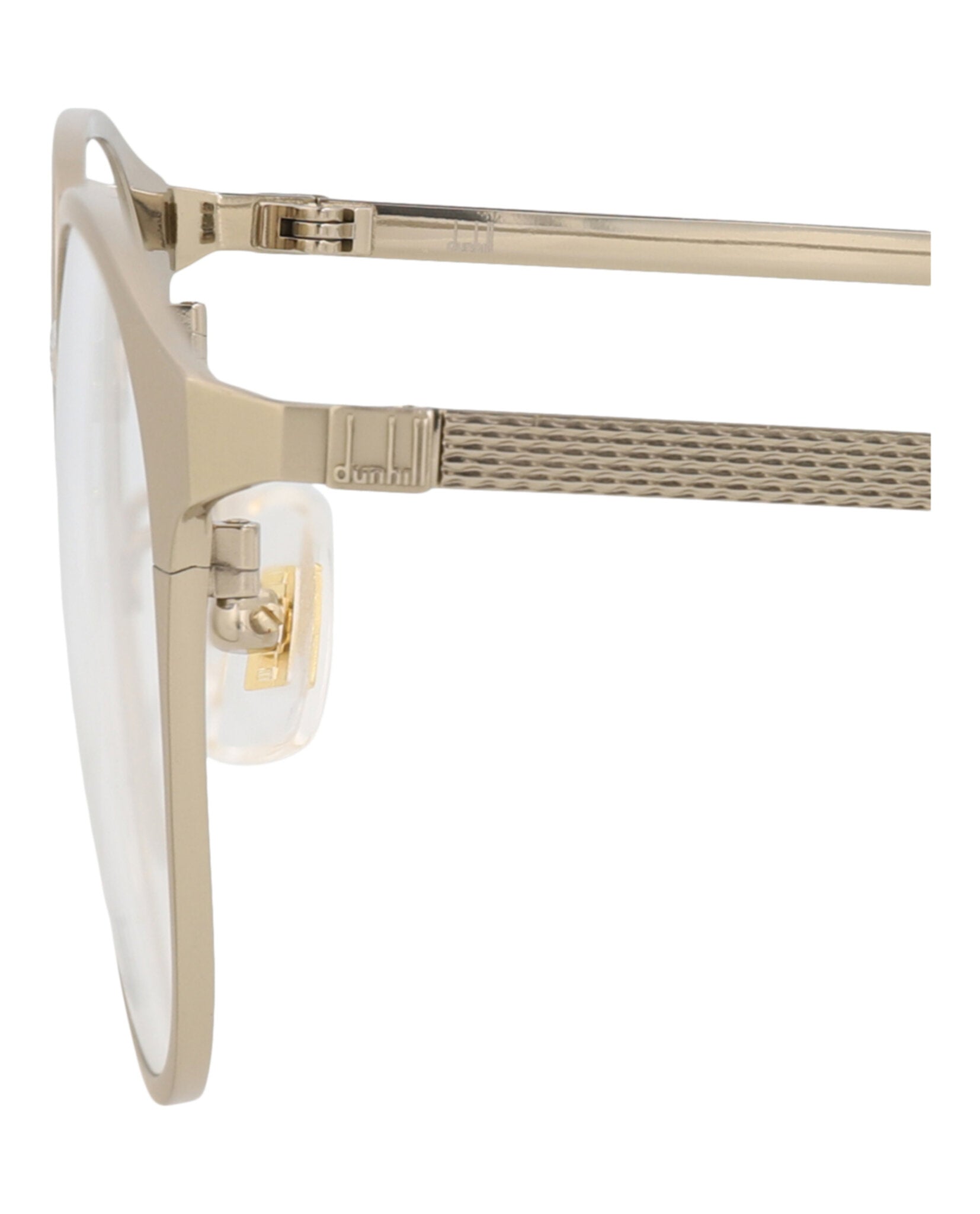 Dunhill Unisex Round/Oval Gold Gold Transparent Fashion Designer Eyewear