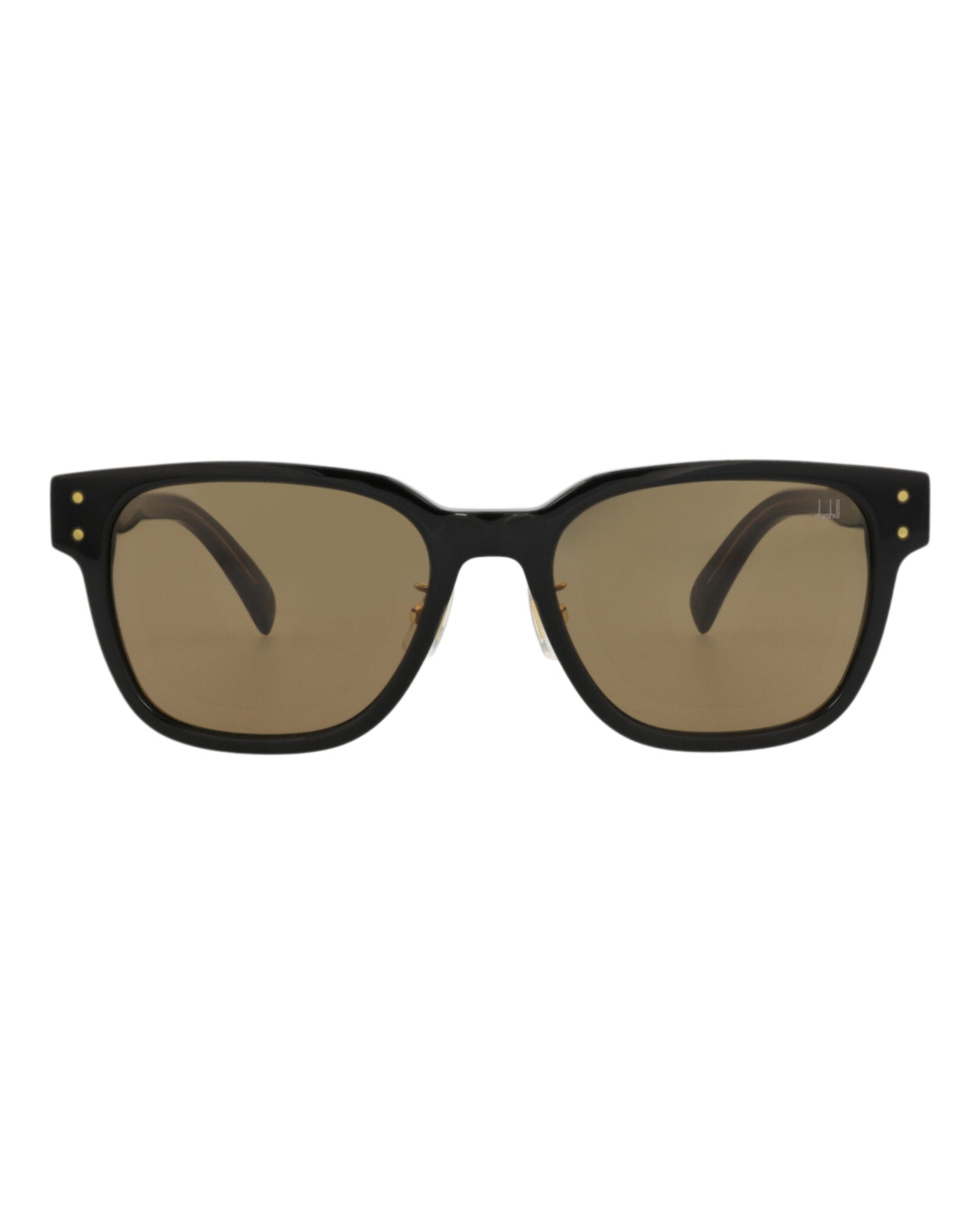Dunhill Mens Square/Rectangle Black Black Brown Fashion Designer Eyewear