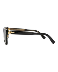 Dunhill Mens Square/Rectangle Black Black Brown Fashion Designer Eyewear