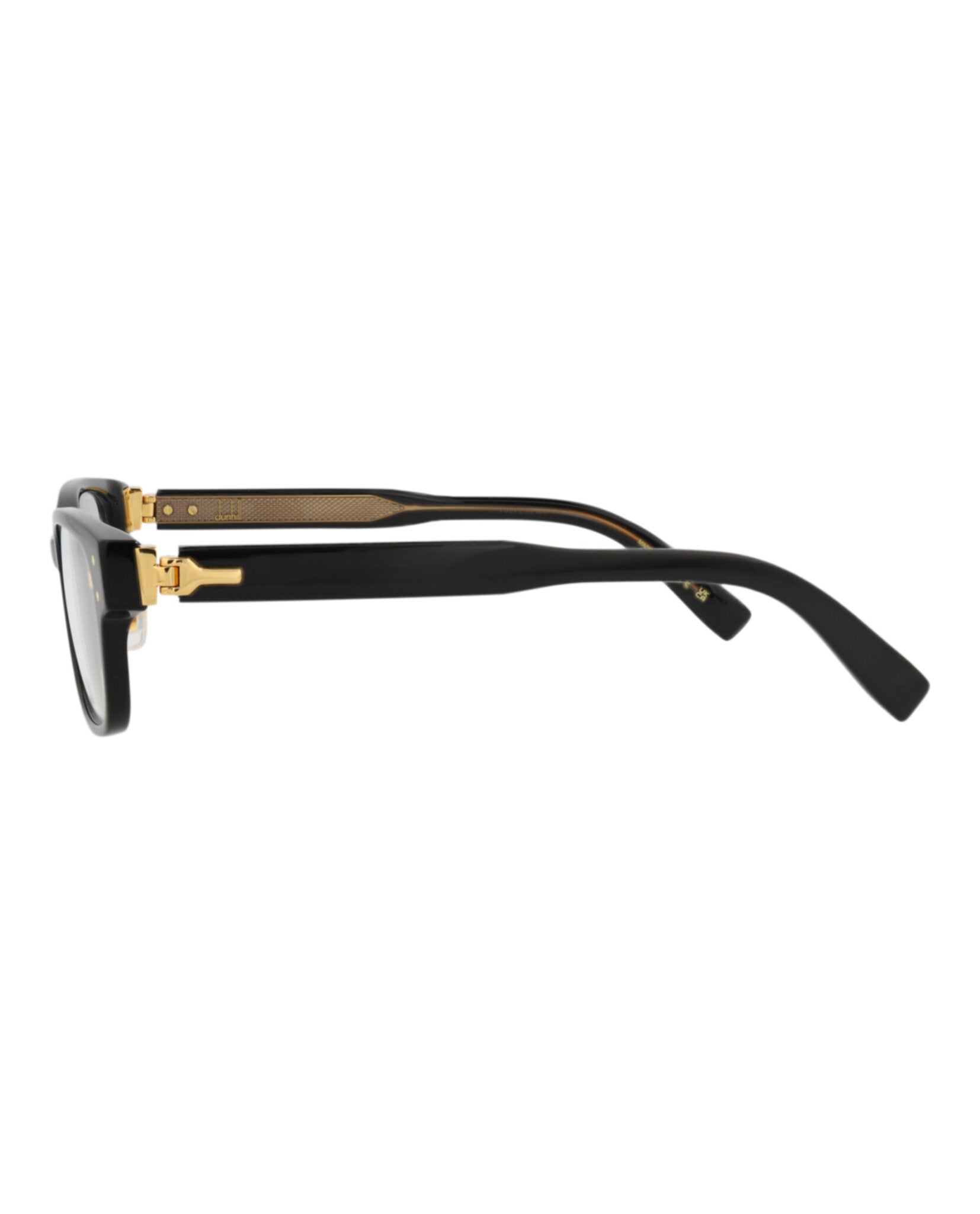 Dunhill Mens Square/Rectangle Black Black Transparent Fashion Designer Eyewear