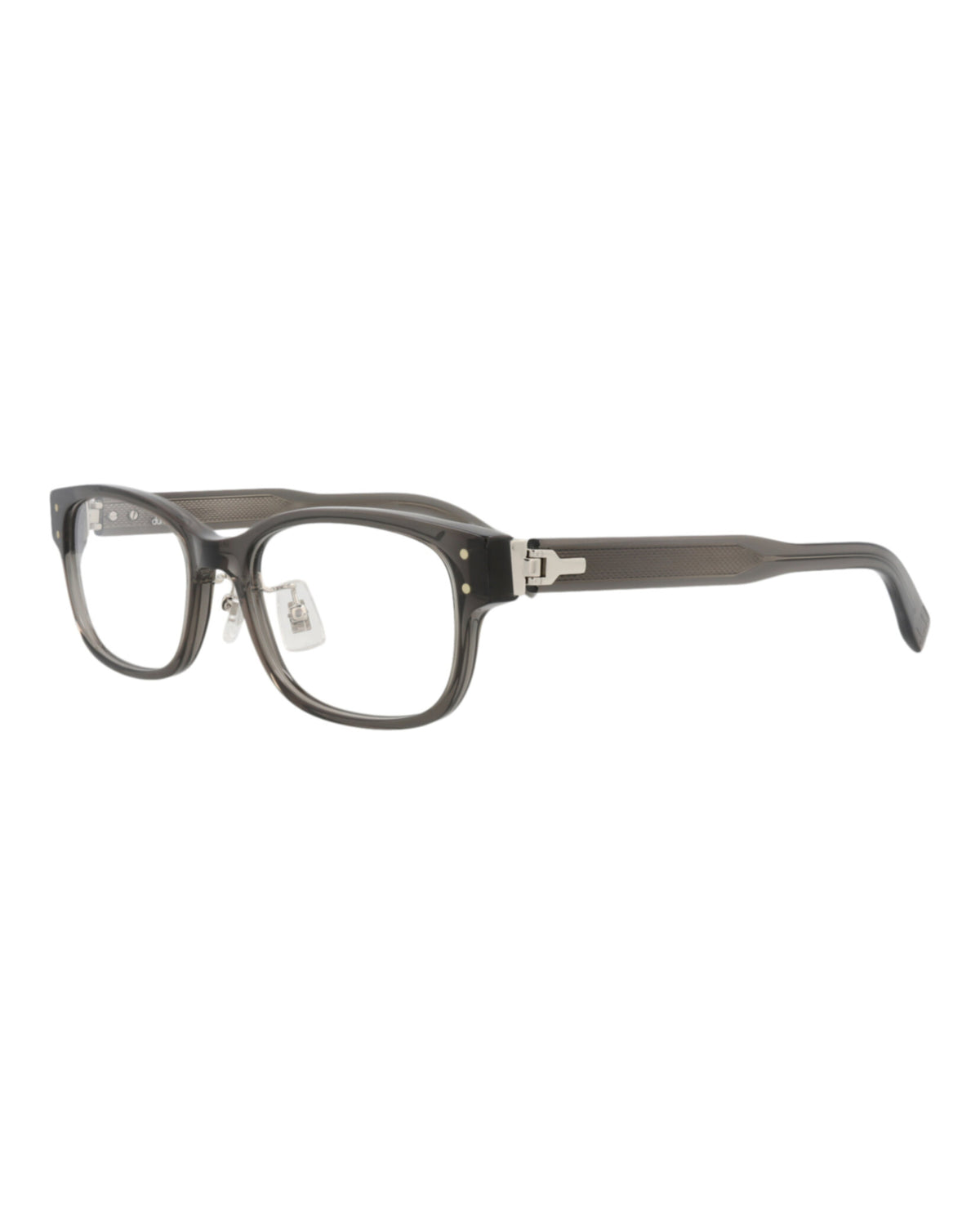 Dunhill Mens Square/Rectangle Grey Grey Transparent Fashion Designer Eyewear