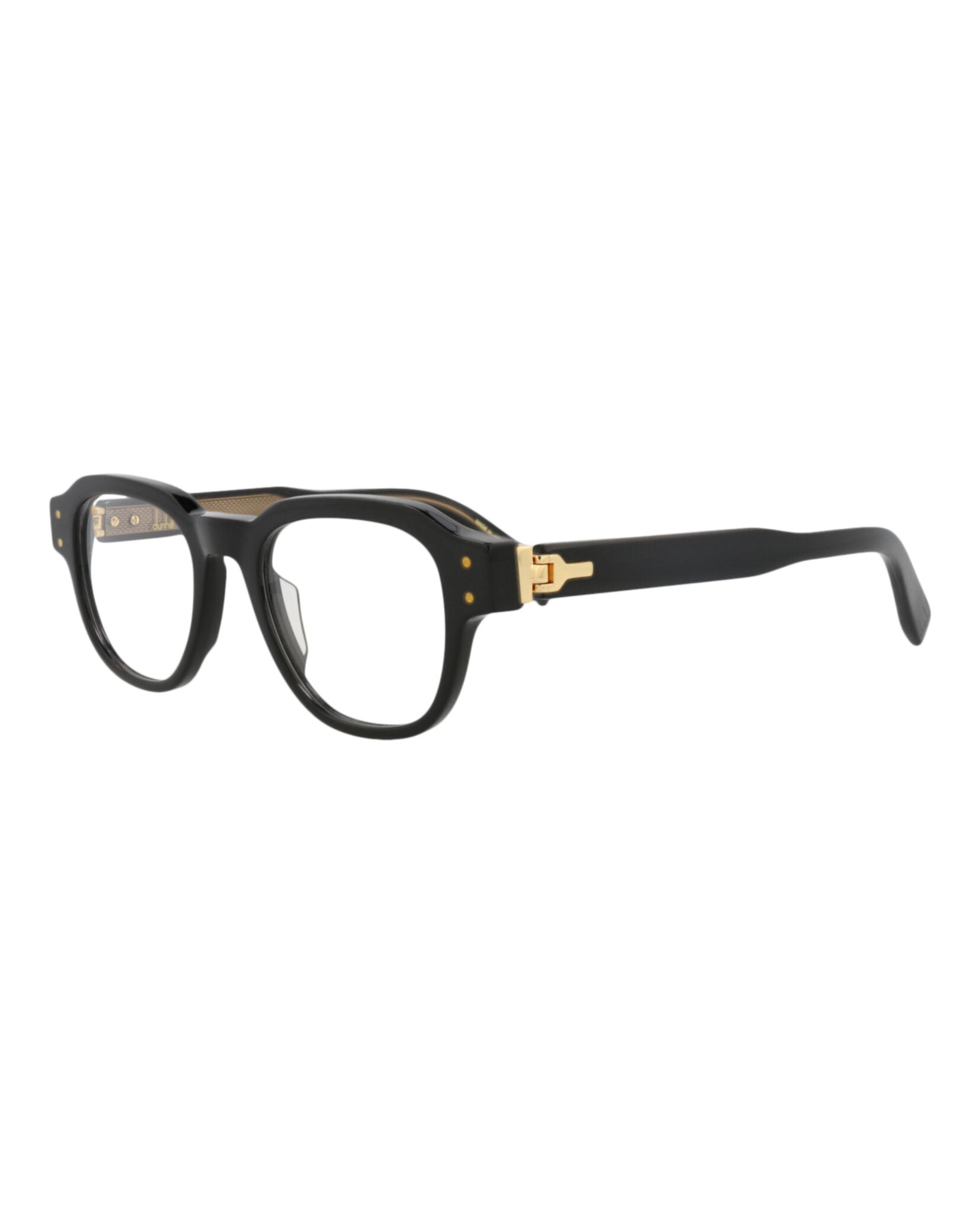 Dunhill Dunhill Mens Round/Oval Black Black Transparent Fashion Designer Eyewear