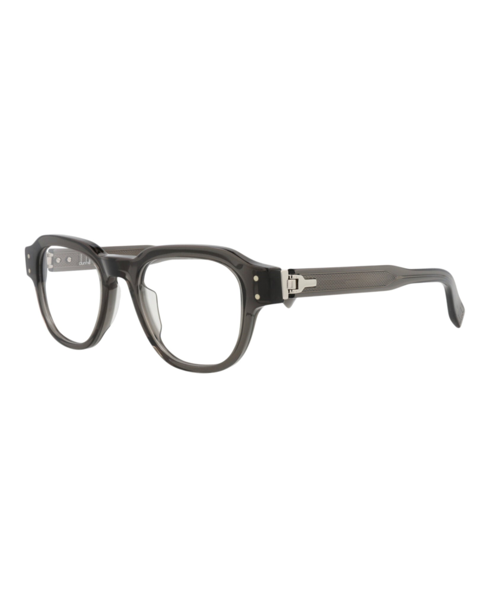 Dunhill Mens Round/Oval Grey Grey Transparent Fashion Designer Eyewear