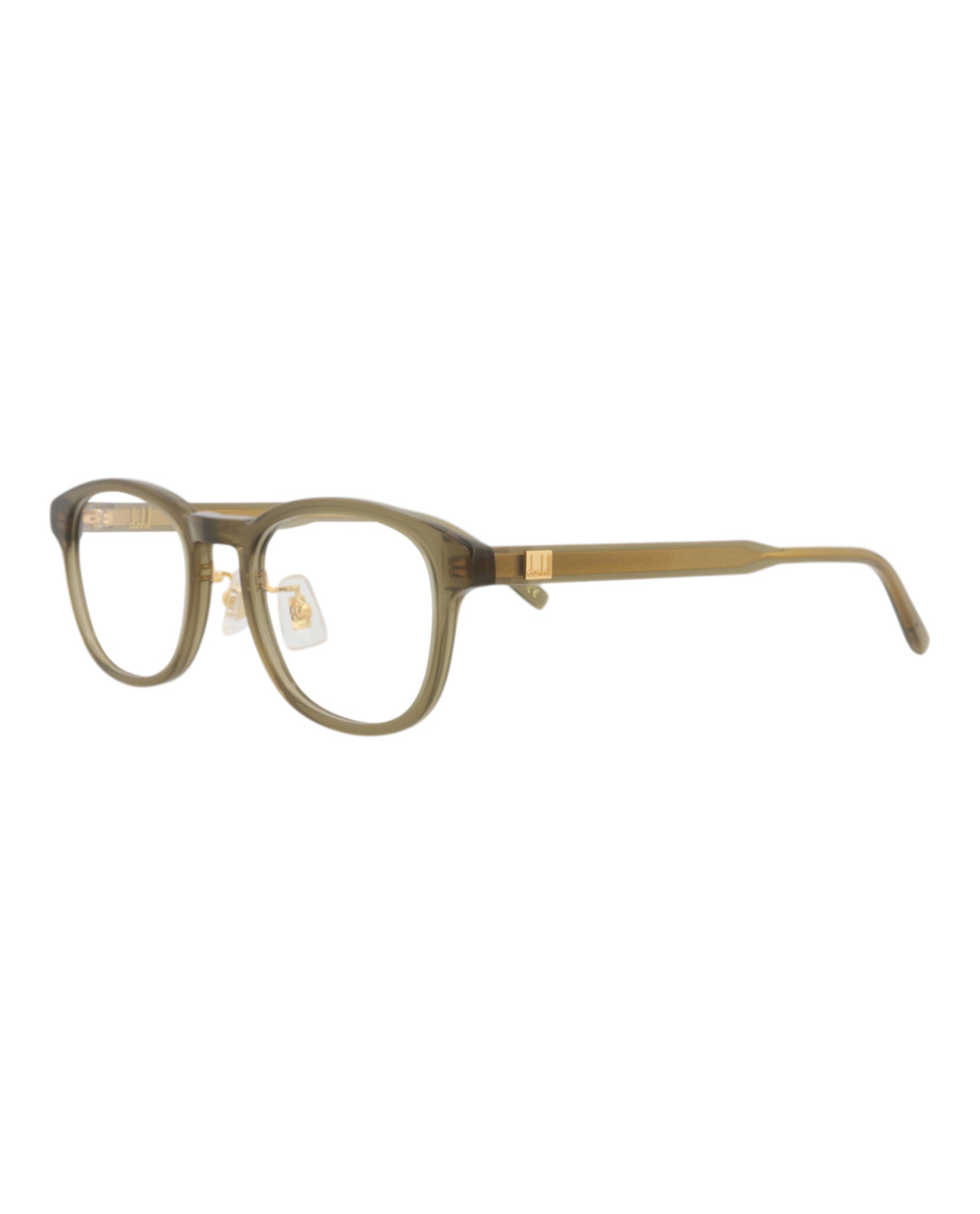 Dunhill Unisex Square/Rectangle Brown Brown Transparent Fashion Designer Eyewear