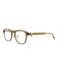 Dunhill Unisex Square/Rectangle Brown Brown Transparent Fashion Designer Eyewear