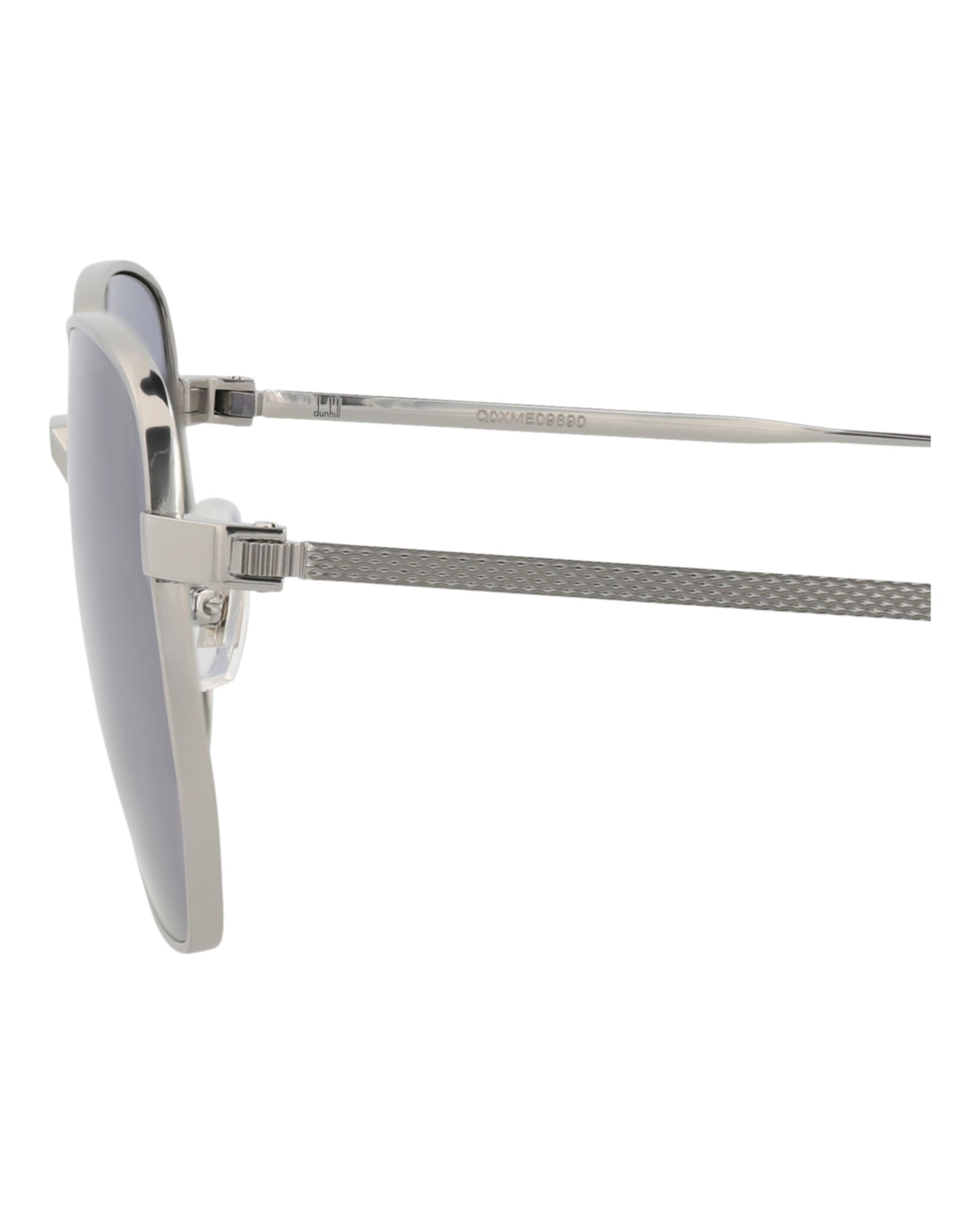 Dunhill Mens Square/Rectangle Silver Silver Light Blue Fashion Designer Eyewear