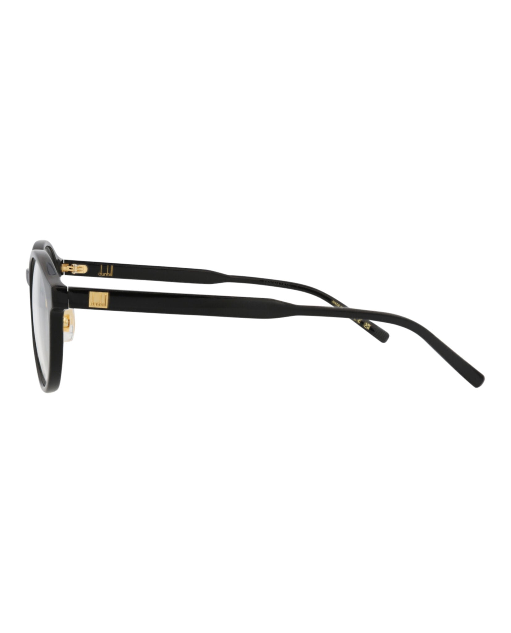 Dunhill Mens Round/Oval Black Black Transparent Fashion Designer Eyewear