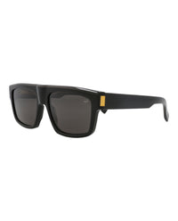 Dunhill Mens Square/Rectangle Black Black Grey Fashion Designer Eyewear