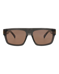 Dunhill Mens Square/Rectangle Grey Grey Brown Fashion Designer Eyewear