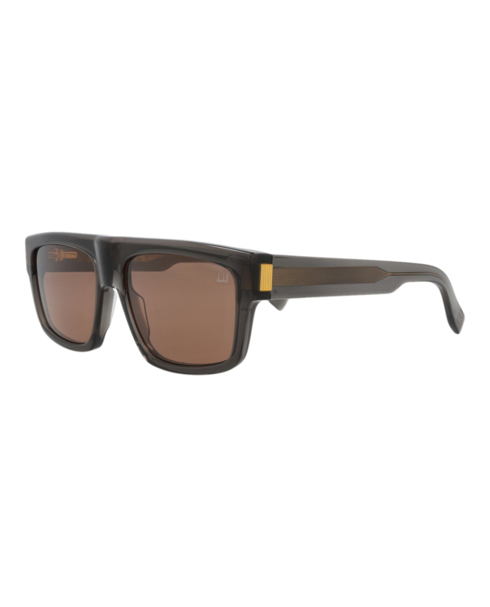 Dunhill Mens Square/Rectangle Grey Grey Brown Fashion Designer Eyewear