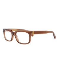 Dunhill Mens Square/Rectangle Brown Brown Transparent Fashion Designer Eyewear