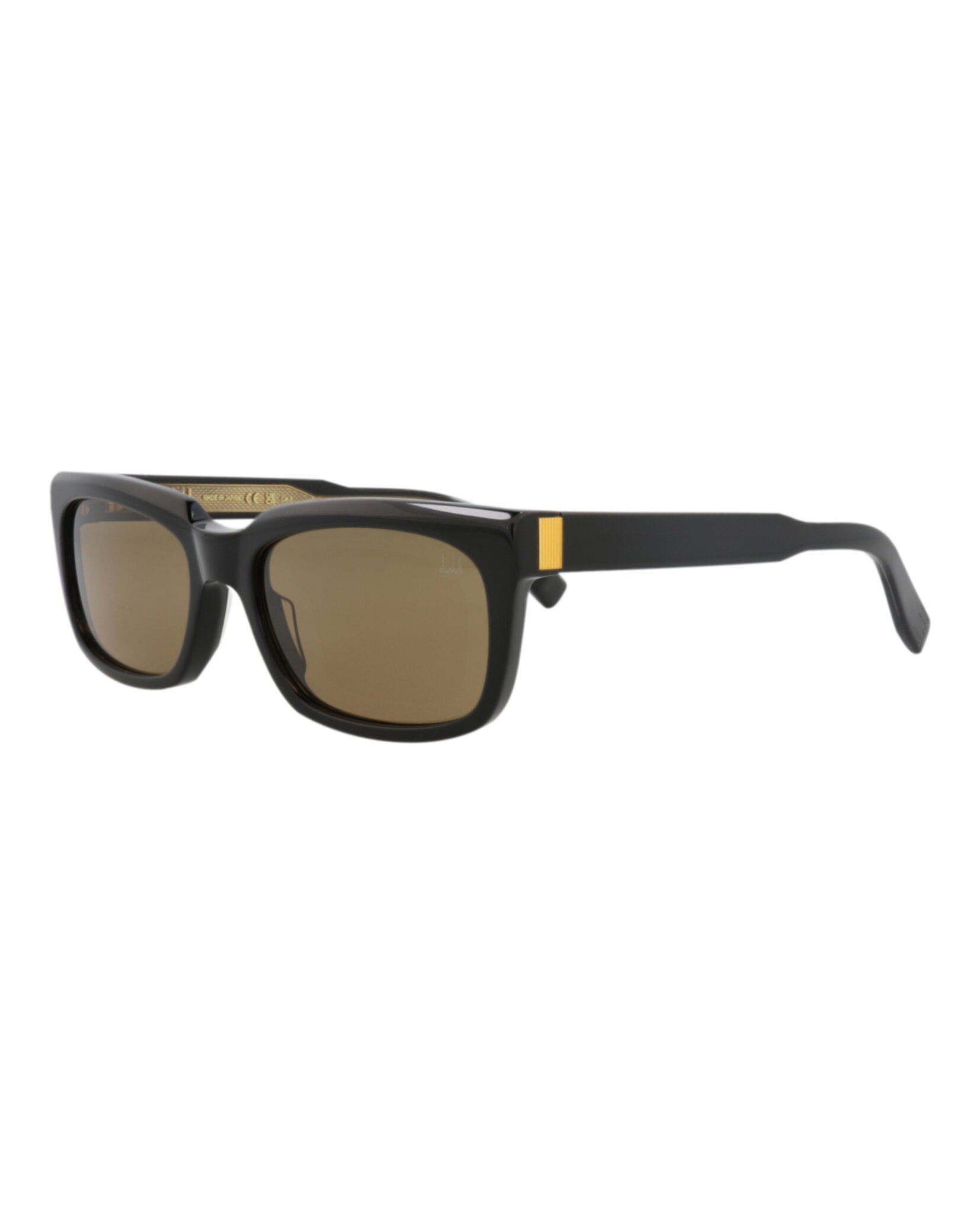 Dunhill Mens Square/Rectangle Black Black Brown Fashion Designer Eyewear
