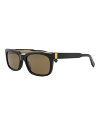 Dunhill Mens Square/Rectangle Black Black Brown Fashion Designer Eyewear