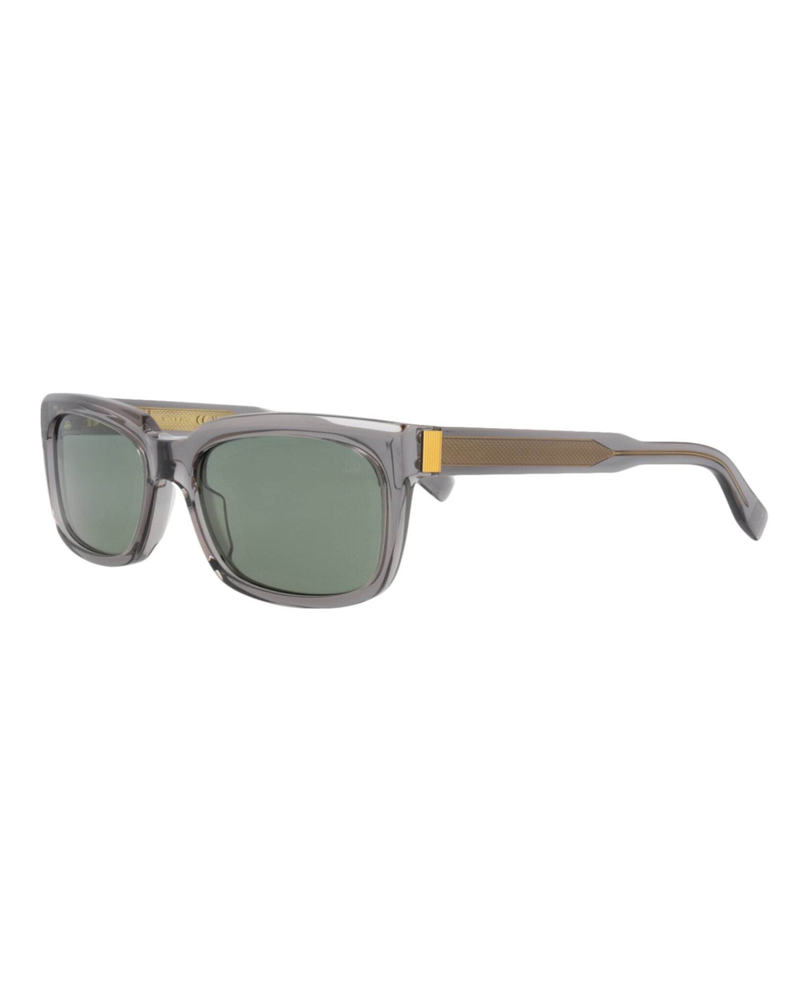 Dunhill Mens Square/Rectangle Grey Grey Green Fashion Designer Eyewear