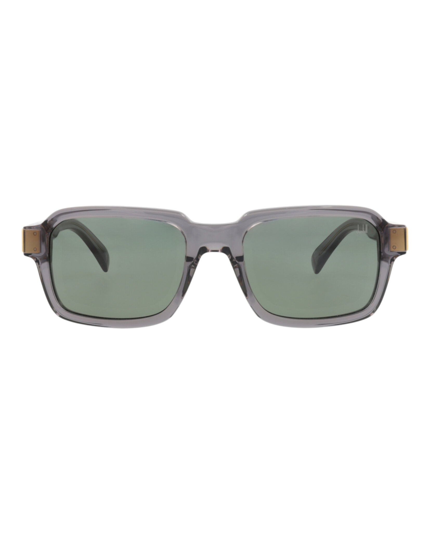 Dunhill Mens Square/Rectangle Grey Grey Green Fashion Designer Eyewear