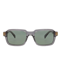 Dunhill Mens Square/Rectangle Grey Grey Green Fashion Designer Eyewear