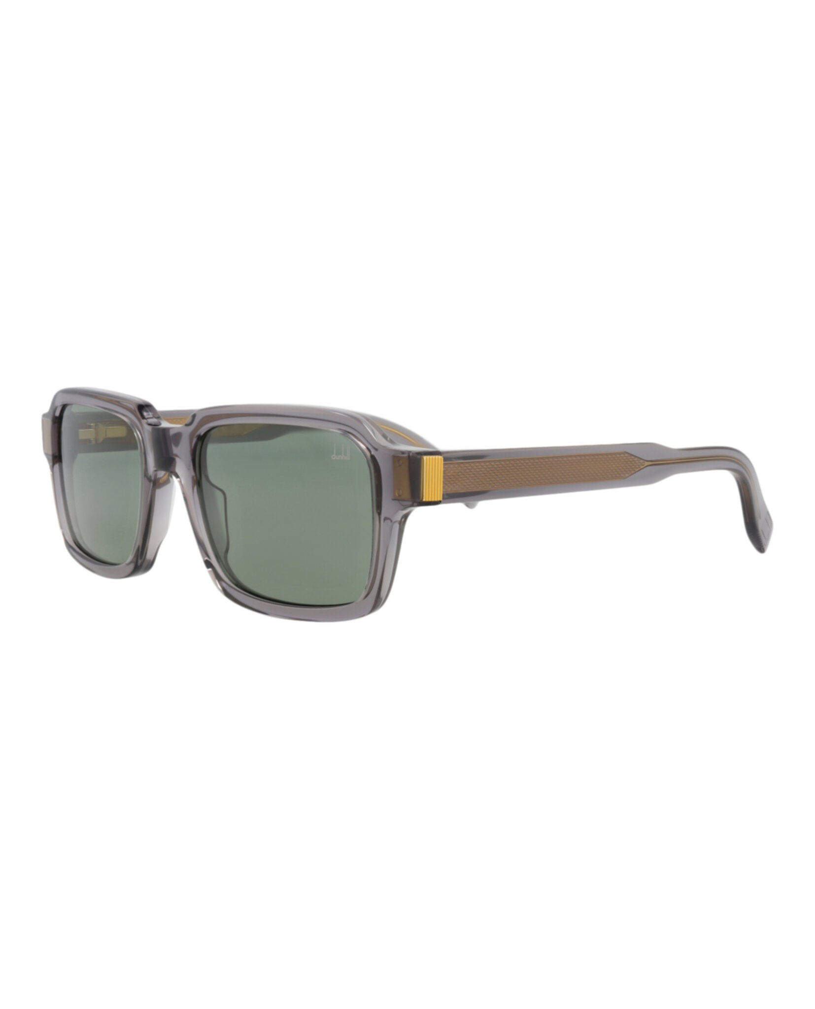 Dunhill Mens Square/Rectangle Grey Grey Green Fashion Designer Eyewear
