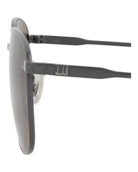Dunhill Mens Square/Rectangle Grey Grey Brown Fashion Designer Eyewear