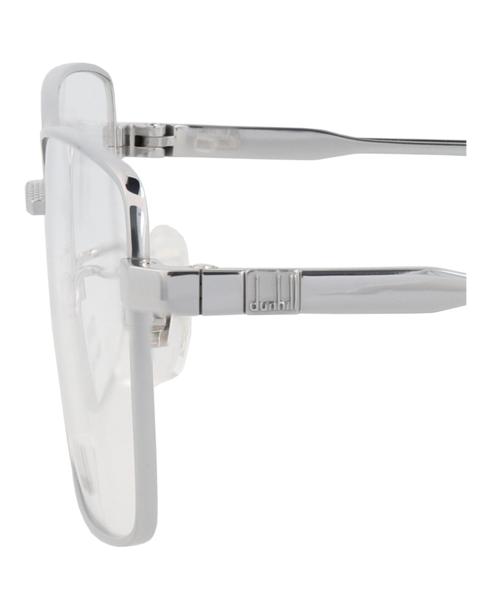 Dunhill Mens Square/Rectangle Silver Silver Transparent Fashion Designer Eyewear