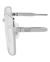 Dunhill Mens Square/Rectangle Silver Silver Transparent Fashion Designer Eyewear