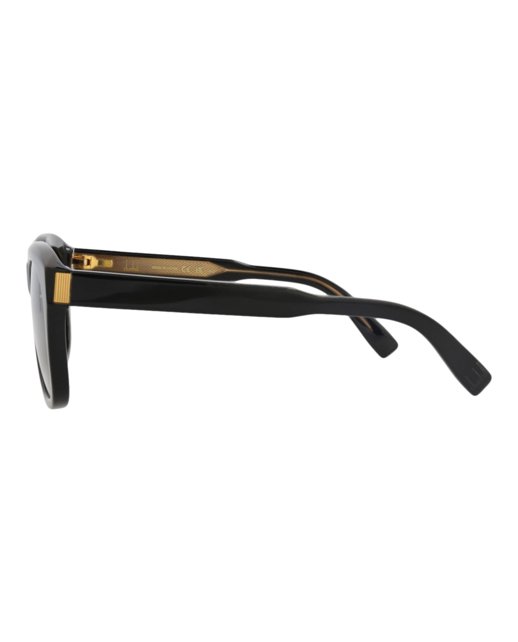 Dunhill Unisex Square/Rectangle Black Black Grey Fashion Designer Eyewear