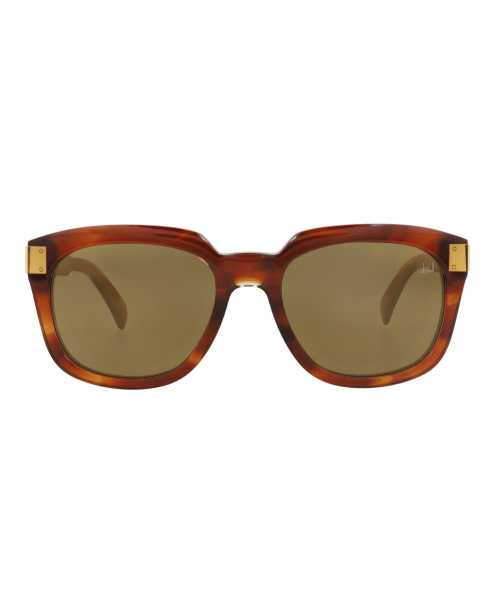 Dunhill Unisex Square/Rectangle Havana Havana Bronze Fashion Designer Eyewear