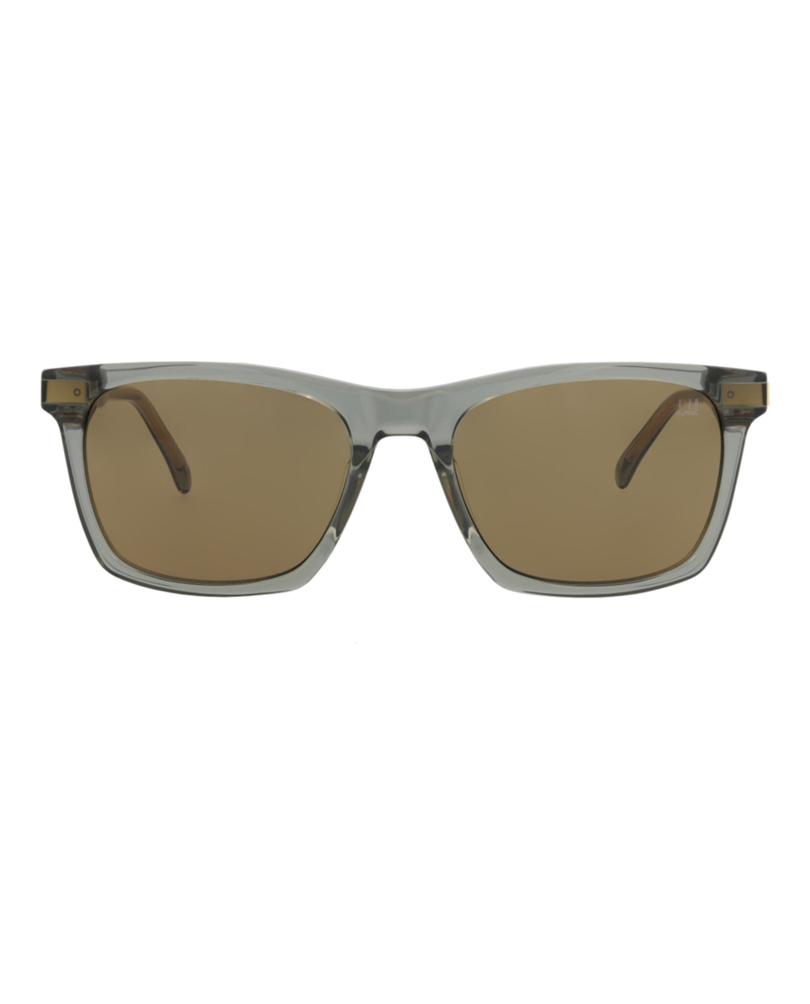Dunhill Mens Square/Rectangle Grey Grey Brown Fashion Designer Eyewear