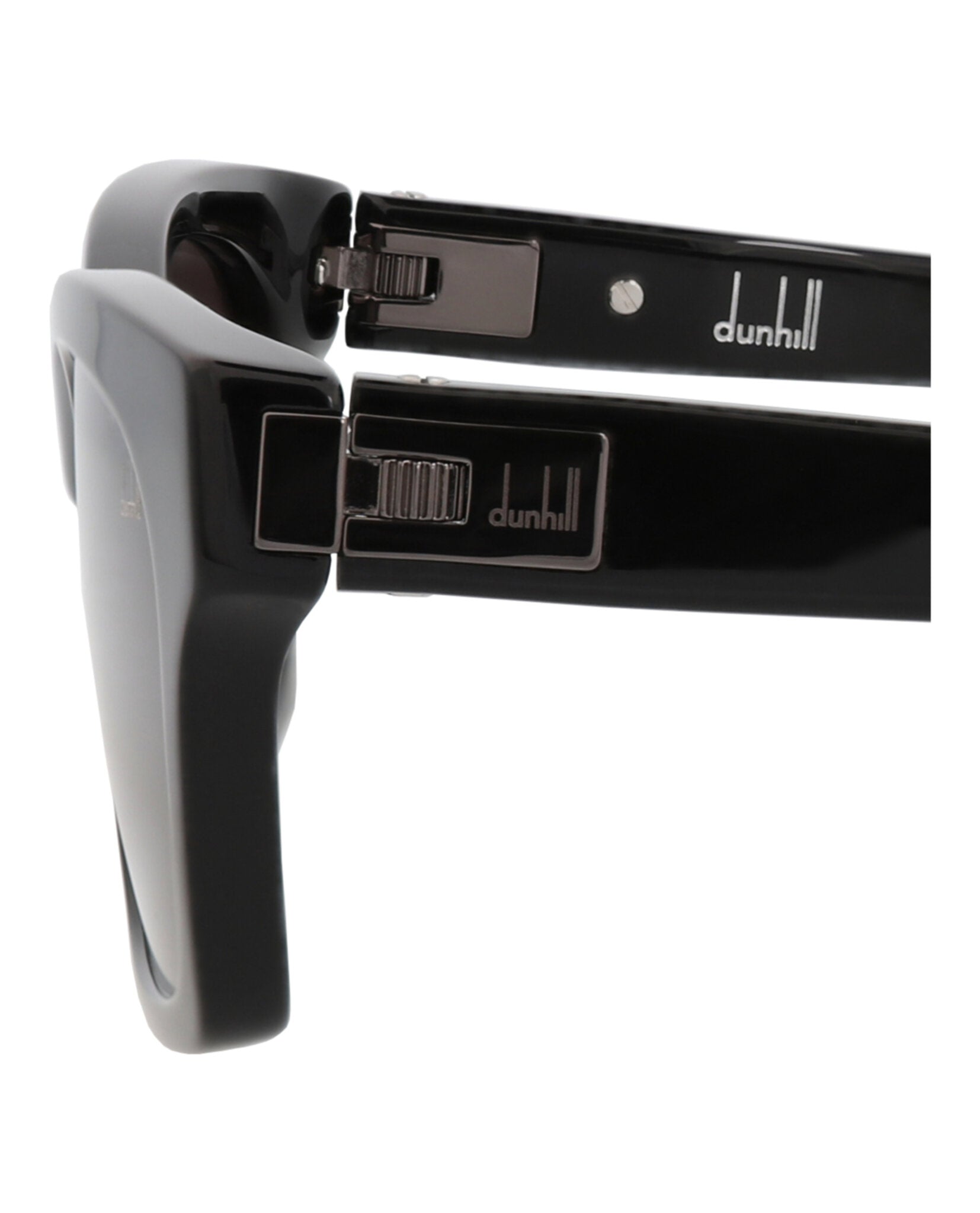 Dunhill Mens Square/Rectangle Black Black Grey Fashion Designer Eyewear