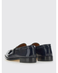Doucal's Double Monk Strap Leather Loafers Men Blue Other