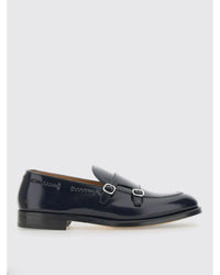 Doucal's Double Monk Strap Leather Loafers Men Blue Other 40 Blue