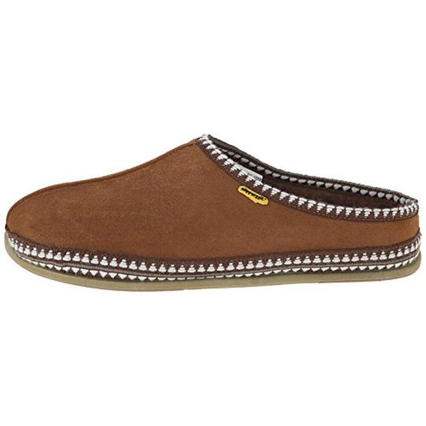 Wherever Mens Faux Suede Knit Trim Mule Slippers