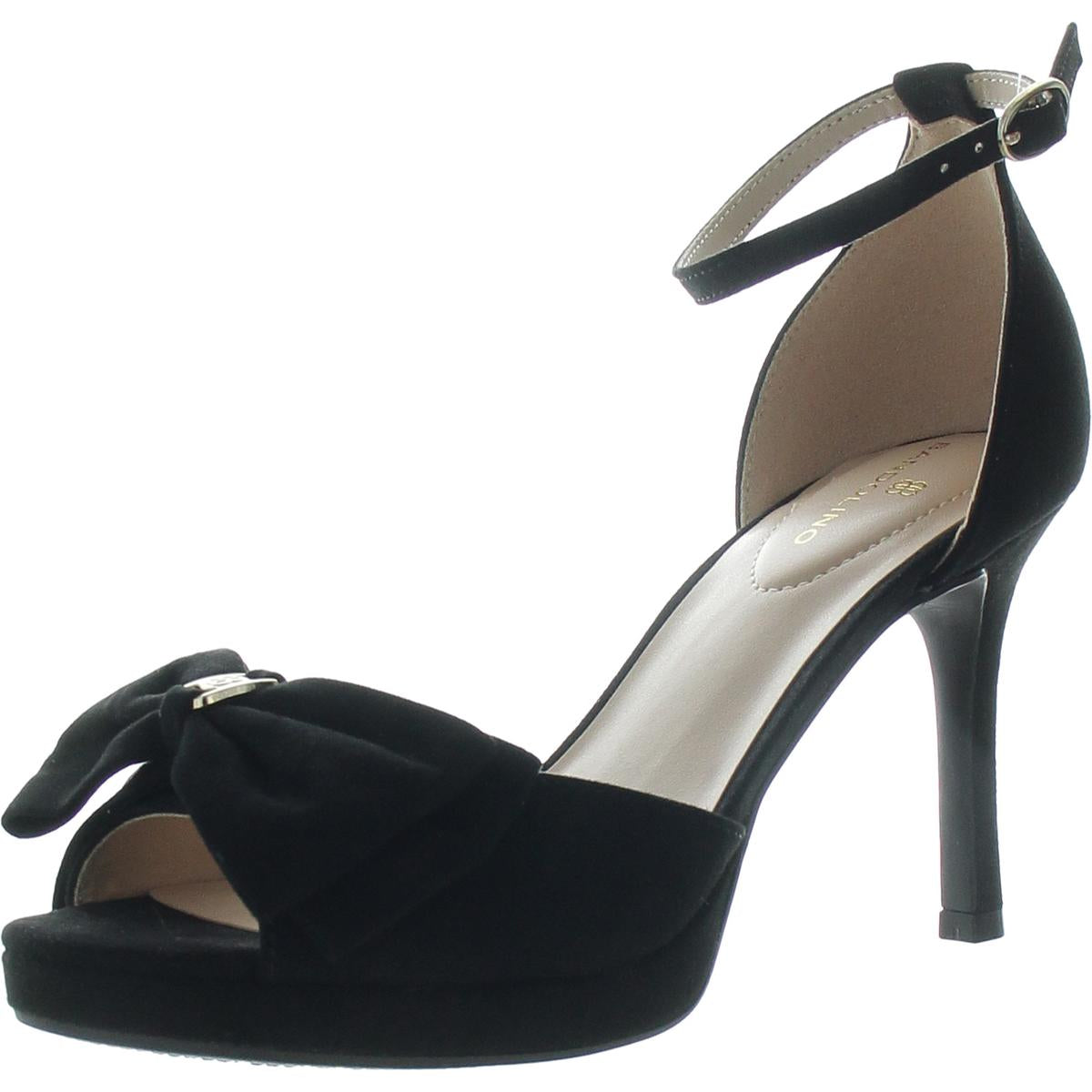 Womens Bow Heels 7 Medium Black