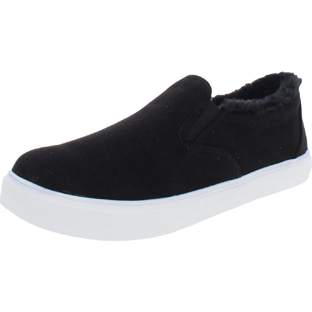 Phyllys Womens Faux Suede Cozy Slip-On Sneakers