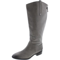 Penny 2 Womens Leather Wide Calf Riding Boots Grey Leather
